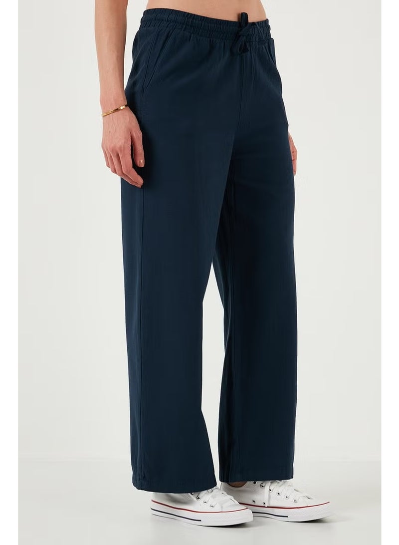 Lela Cotton Relaxed Fit High Waist Wide Leg Pants Women's PANTS 668YP5118 - Image 4